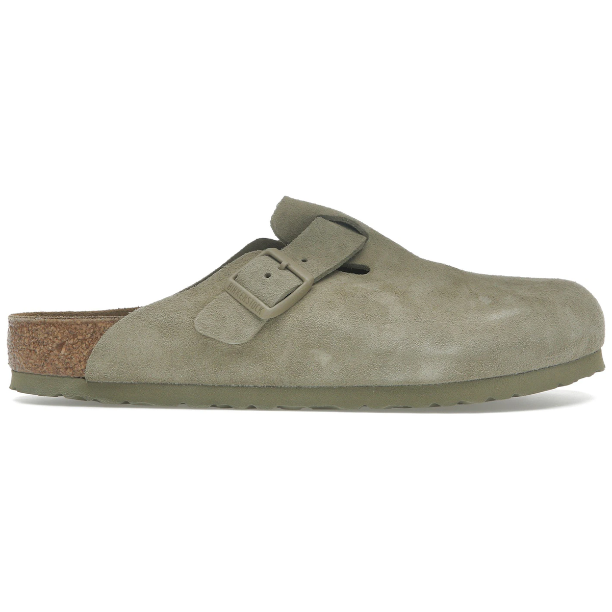 Birkenstock Boston Soft Footbed "Suede Faded Khaki"