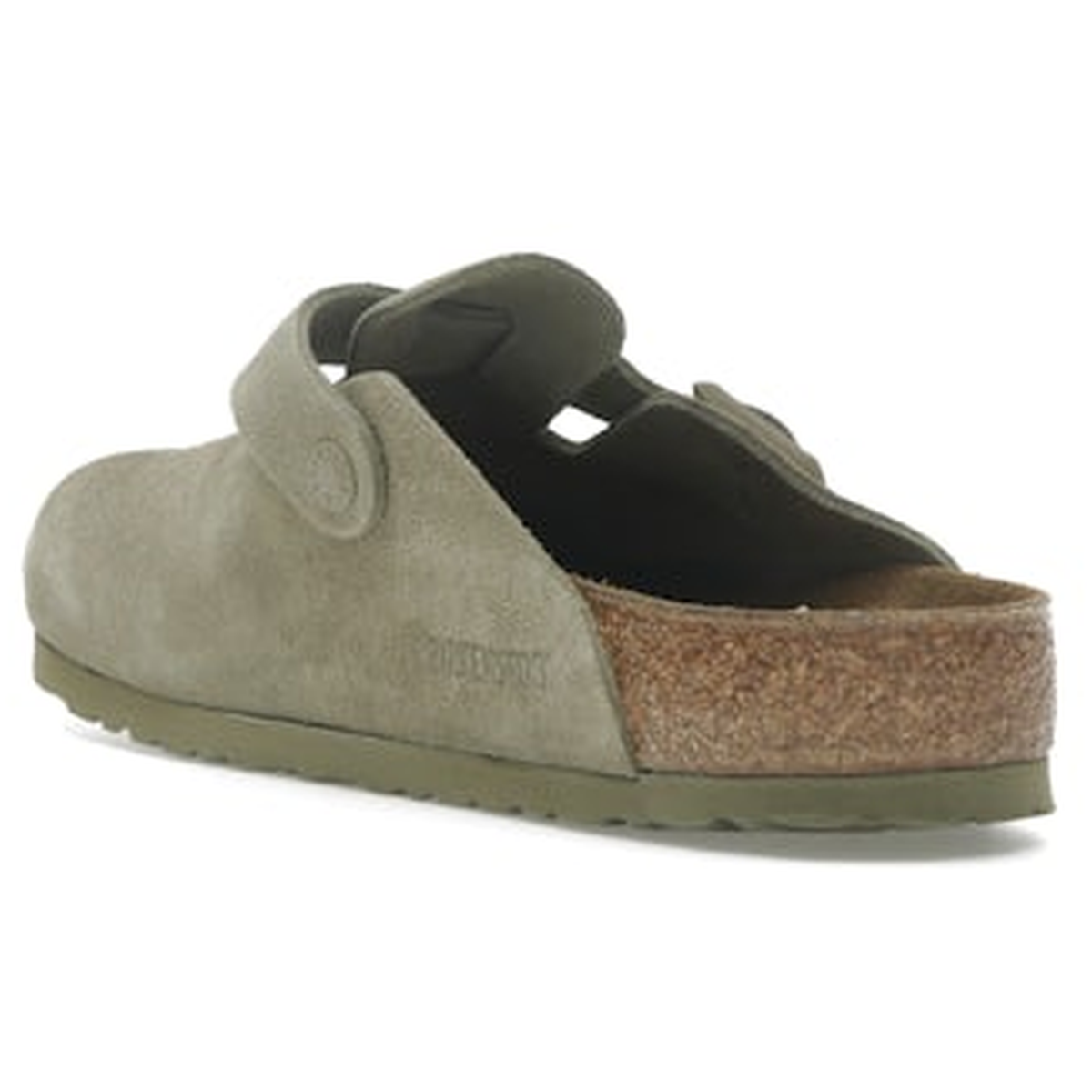 Birkenstock Boston Soft Footbed "Suede Faded Khaki"