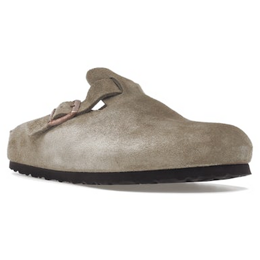 Birkenstock Boston Soft Footbed "Suede Taupe"